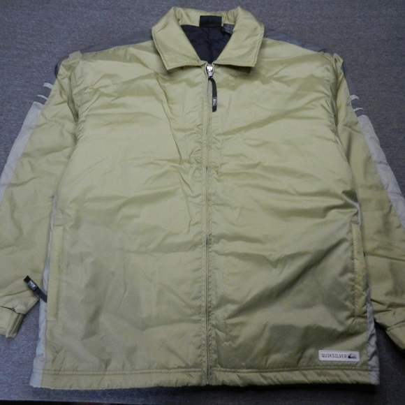Quicksilver Jacket Mens Size Medium Insulated Nylon Bomber Collared Mock Neck - Picture 9 of 12